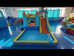 পলিস্টার অক্সফোর্ড ব্লু অ্যান্ড অরেঞ্জ ওয়াটার স্লাইড শিশুদের জন্য বিনোদন পার্ক