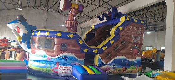 পাইরেট জাহাজ থিম জন্য বাণিজ্যিক গ্রেড inflatable শুকনো স্লাইড