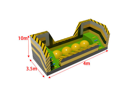 বড় চ্যালেঞ্জের সাথে লাফ এবং সীমানা inflatable বাধা কোর্স