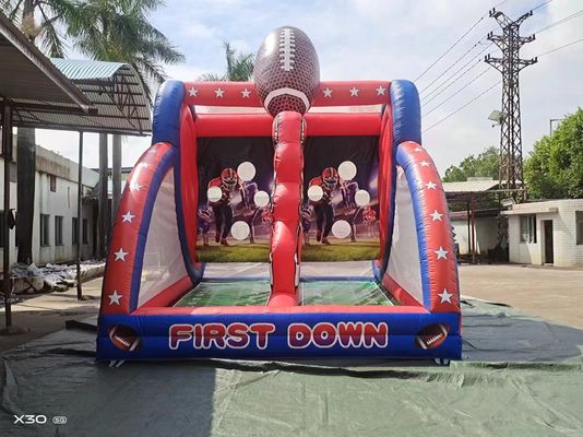 ইনডোর আউটডোর inflatable প্রথম ডাউন ফুটবল চ্যালেঞ্জ গেম