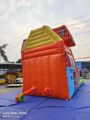 মজাদার পার্ক শুকনো inflatable বোমা স্লাইড সঙ্গে মিষ্টি দোকান থিম