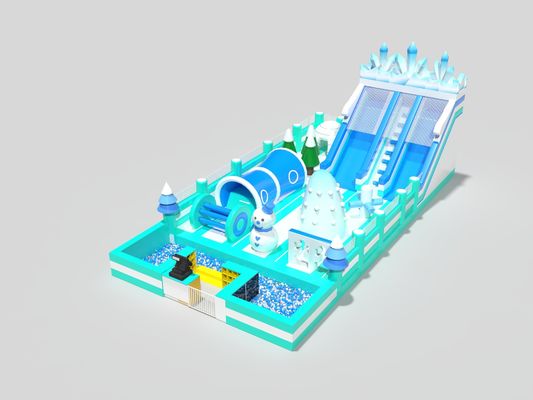 হালকা নীল রঙের inflatable শিশু inflatable bouncy castle