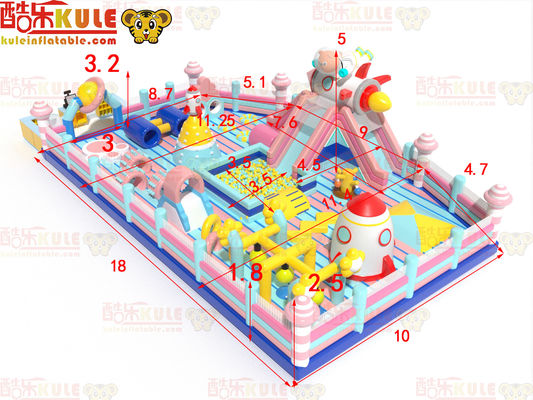 সমুদ্রের বলের সাথে রকির থিম inflatable শিশুদের Bouncy Castle