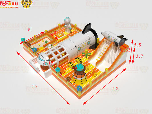 বিমান থিম পার্ক স্লাইড সঙ্গে inflatable bouncy কাসল জাম্পিং বিছানা