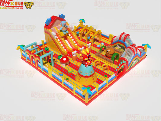 শিশুর জন্য ঝাঁপানো স্লাইড বাধা সঙ্গে inflatable ঝাঁপানো কাসল