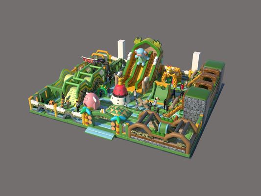 জঙ্গল থিম পার্ক inflatable bouncing castle for children খেলার মাঠ