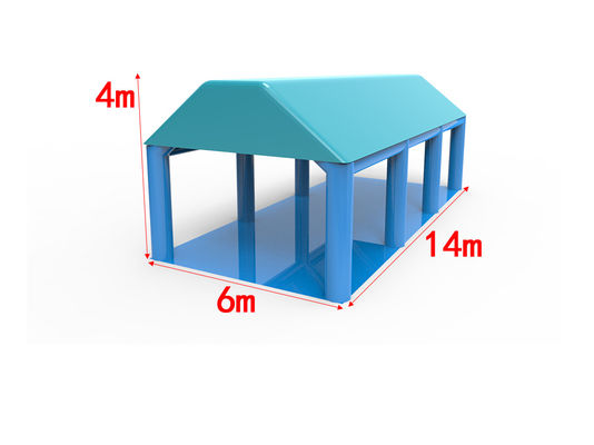 নীল বহিরঙ্গন inflatable তাঁবু পোর্টেবল বায়ু কাঠামো কাস্টমাইজড