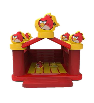 inflatable ছোট আকারের Angry Birds বাউন্সি কাসল ফর কিডস পার্ক