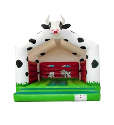 গরু inflatable ছোট bounce ঘর শিশুদের খেলার মাঠ