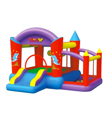 ডলফিন প্যাটার্ন সহ বাণিজ্যিক inflatable ঝাঁকুনি ঘর