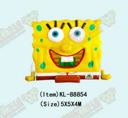 হলুদ স্পঞ্জবব বোলিং বাচ্চাদের জন্য inflatable bouncy কাসল