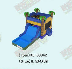 জল স্লাইড সহ পাম ট্রি বাণিজ্যিক inflatable bouncy কাসল