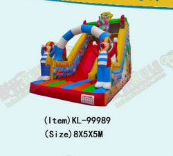 শিশুদের জন্য হাতি থিমের ক্লাউন ইনফ্ল্যাটেবল স্লাইড বিনোদন পার্ক