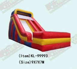 লাল হলুদ নীল শিশুদের বিনোদন পার্ক ভাড়া জন্য inflatable স্লাইড