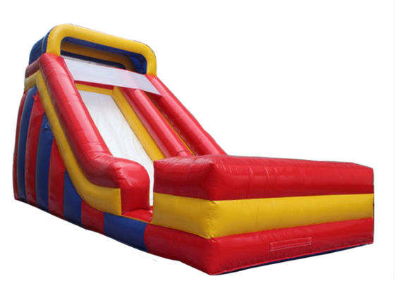 লাল হলুদ নীল শিশুদের বিনোদন পার্ক ভাড়া জন্য inflatable স্লাইড