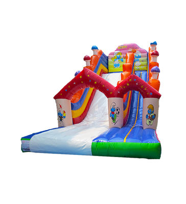 শিশুদের বিনোদন পার্ক Inflatable Smurfs বড় স্লাইড ভাড়া জন্য