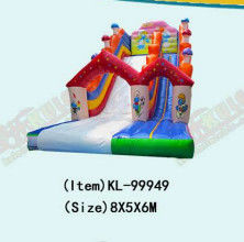 শিশুদের বিনোদন পার্ক Inflatable Smurfs বড় স্লাইড ভাড়া জন্য