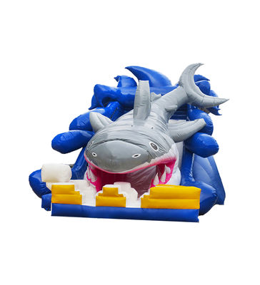 বিশাল হাঙ্গর শিশু মজা পার্ক ভাড়া জন্য inflatable স্লাইড