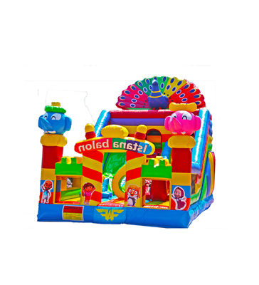 শিশুদের বিনোদন পার্ক Inflatable Peoacock পশু স্লাইড ভাড়া জন্য