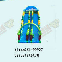 নীল রঙের শিশুদের বিনোদন পার্ক ভাড়া জন্য inflatable বড় স্লাইড