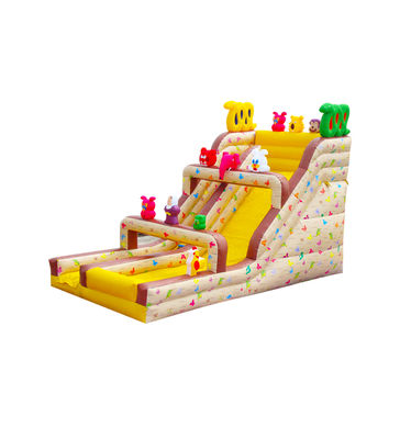 শিশুদের মজা পার্ক বড় inflatable স্লাইড সঙ্গে অ্যানিমেশন জন্য ভাড়া