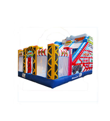 বড় স্লাইড সহ শিশুদের বিনোদন পার্ক inflatable ঝাঁকুনি ঘর
