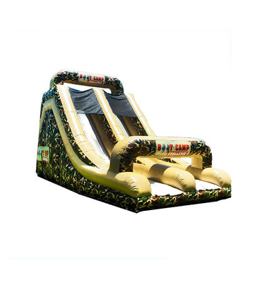 শিশুদের মজার পার্ক ছদ্মবেশ Grenn inflatable স্লাইড ভাড়া