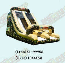 শিশুদের মজার পার্ক ছদ্মবেশ Grenn inflatable স্লাইড ভাড়া