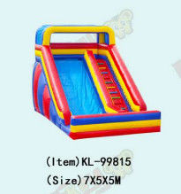 আউটডোরের জন্য লাল হলুদ নীল ইন্ডাস্ট্রিয়াল inflatable জল স্লাইড