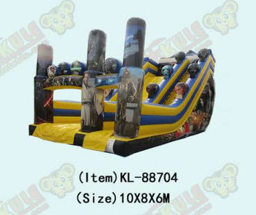 রঙিন স্লাইডস শিশু মজা পার্ক inflatable খেলার মাঠ