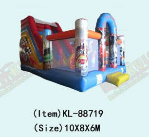 বাণিজ্যিক শিশুদের খেলার মাঠের জন্য গাড়ী inflatable combos উত্থাপন