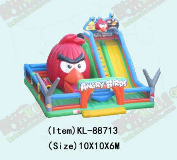 শিশুদের মজা পার্ক Inflatable Angry Bird পশু স্লাইড ভাড়া জন্য