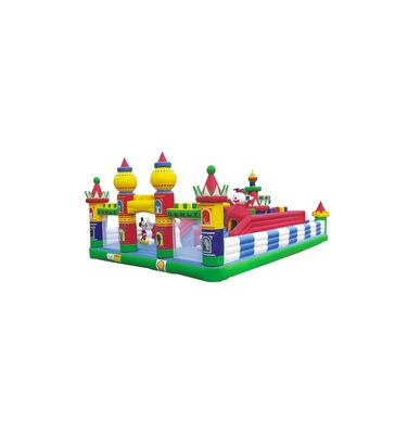 শিশুদের বিনোদন পার্ক বড় inflatable কাসল ঝাঁপানো স্লাইডিং