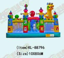 কাস্টমাইজড আইপি রঙিন শিশু মজা পার্ক Inflatable স্লাইড Bouncy