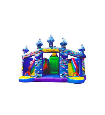 কাস্টমাইজড আইপি রঙিন শিশু মজা পার্ক Inflatable স্লাইড Bouncy