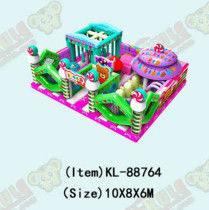 কাস্টমাইজড আইপি রঙিন শিশু মজা পার্ক Inflatable স্লাইড Bouncy