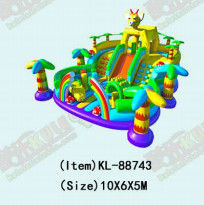 কাস্টমাইজড আইপি রঙিন শিশু মজা পার্ক Inflatable স্লাইড Bouncy