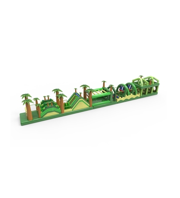 গ্রীষ্মমন্ডলীয় জঙ্গল - শৈলী inflatable শিশুদের জন্য বিনোদন খেলার মাঠ