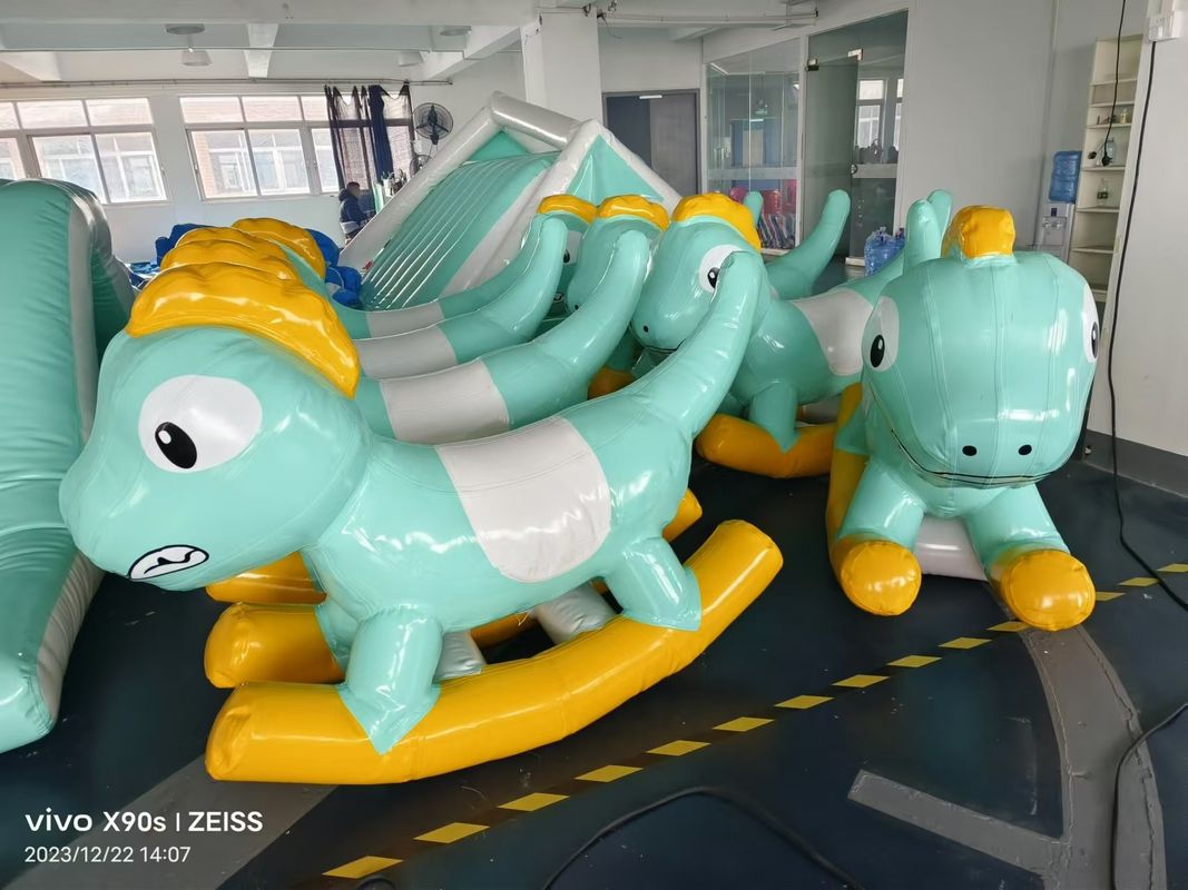 ডাইনোসর ছোট inflatable গেমস রঙিন জন্য ইনডোর নরম খেলার মাঠ খেলনা