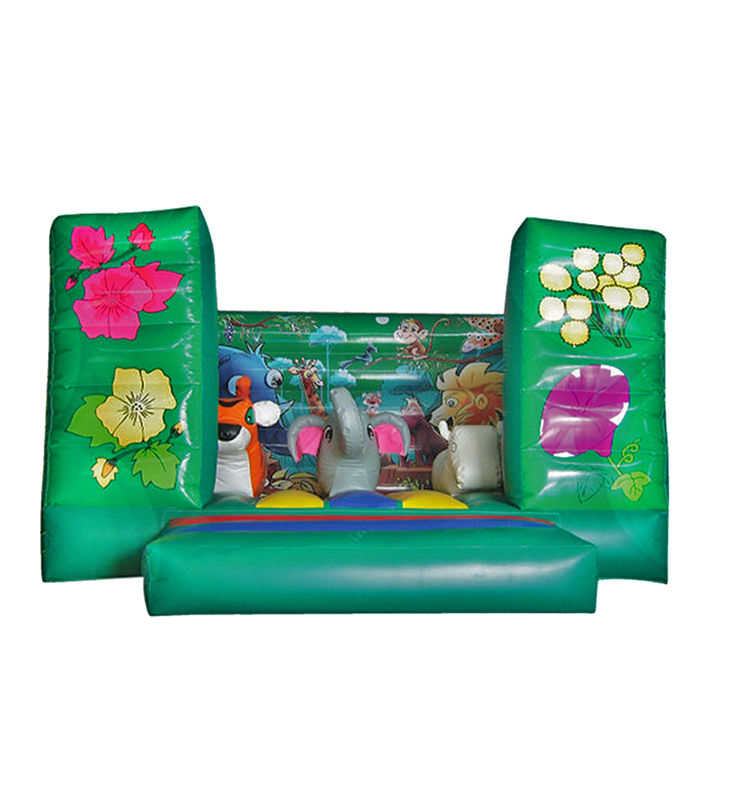 শিশুদের জন্য বাণিজ্যিক সবুজ রঙের হাতি inflatable bouncy castle