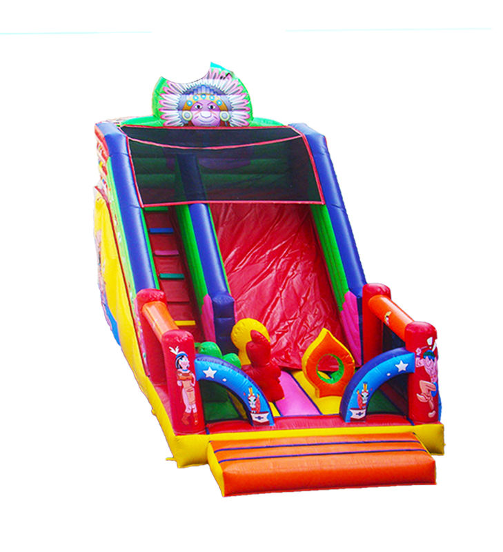 প্রাণবন্ত এবং রঙিন inflatable স্লাইড শিশুদের জন্য উত্তেজনাপূর্ণ স্লাইডিং অভিজ্ঞতা