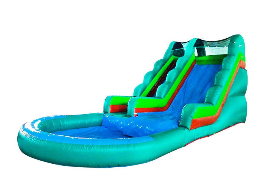 প্রাণবন্ত এবং রঙিন inflatable স্লাইড শিশুদের জন্য উত্তেজনাপূর্ণ স্লাইডিং অভিজ্ঞতা