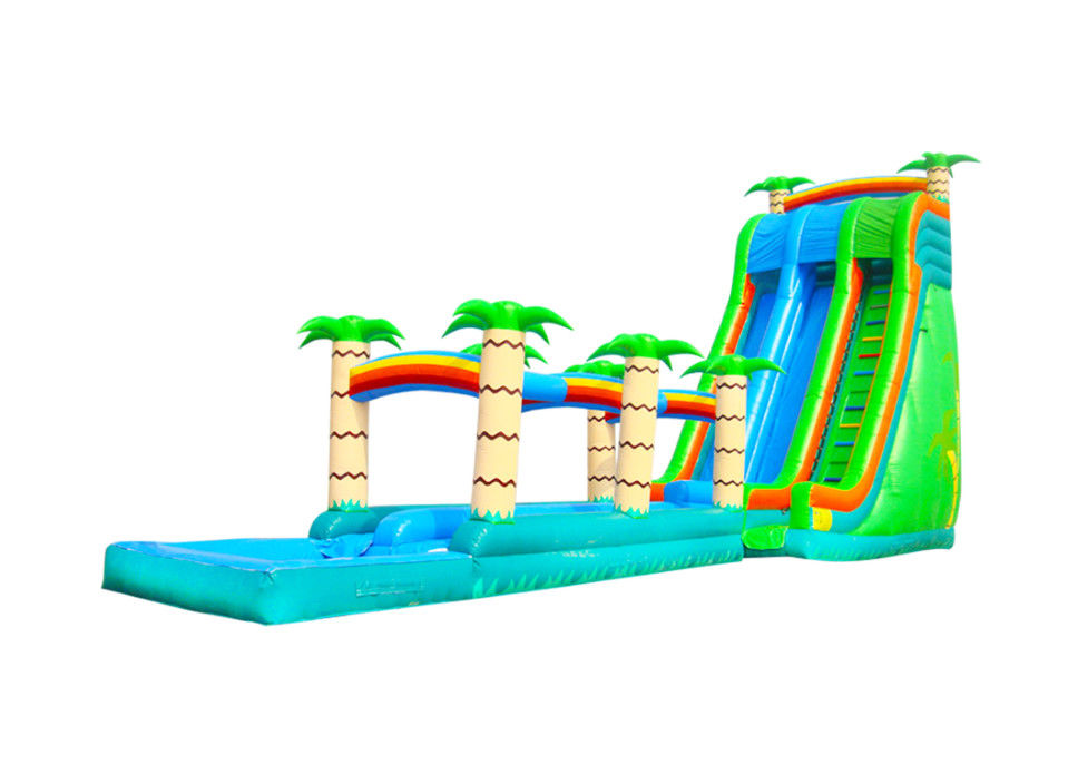 প্রাণবন্ত এবং রঙিন inflatable স্লাইড শিশুদের জন্য উত্তেজনাপূর্ণ স্লাইডিং অভিজ্ঞতা