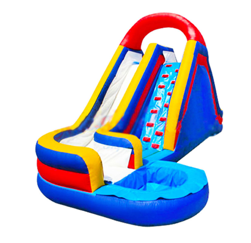 প্রাণবন্ত এবং রঙিন inflatable স্লাইড শিশুদের জন্য উত্তেজনাপূর্ণ স্লাইডিং অভিজ্ঞতা
