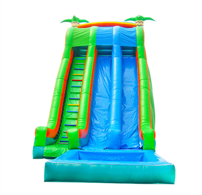 প্রাণবন্ত এবং রঙিন inflatable স্লাইড শিশুদের জন্য উত্তেজনাপূর্ণ স্লাইডিং অভিজ্ঞতা