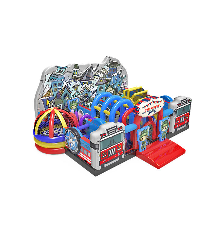 কাস্টমাইজড আইপি রঙিন শিশু মজা পার্ক Inflatable স্লাইড Bouncy