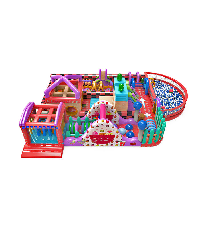 কাস্টমাইজড আইপি রঙিন শিশু মজা পার্ক Inflatable স্লাইড Bouncy