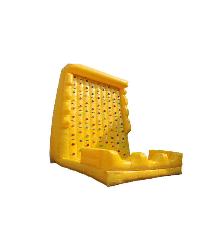 Dazzling Yellow Inflatable Rock Climbing Wall for Delightful Activities